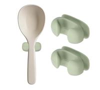 sourcing map 2 soportes de silicona para cucharas de arroz, soporte autoadhesivo, soporte para espátula, soporte organizador de cucharas, gancho para colgar en el hogar, cocina, restaurantes, color
