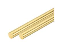 sourcing map 2 varillas redondas de latón macizo de 9 mm de diámetro, 102 mm de longitud, barra de latón H62 para manualidades, construcción industrial