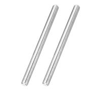 sourcing map 2 varillas totalmente roscadas, M10 x 1,25 mm, paso 304 de acero inoxidable 304 para mano derecha, varillas de tornillo roscadas de 100 mm/4 pulgadas para anclajes, pernos, perchas
