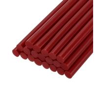 sourcing map 20 barras de pegamento caliente para pistola de pegamento de 7 mm x 4 pulgadas, mini barra de pegamento adhesivo termofusible, color rojo vino