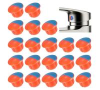 sourcing map 20 indicadores de grifo de agua caliente y fría, botón de índice de grifo, calcomanías de plástico para agua fría y caliente, para agujeros de 6,7 mm, para grifos de baño, cocina, ducha