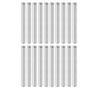 sourcing map 20 pasadores cilíndricos de acero inoxidable 316L de 3 mm x 28 mm, soporte de estante, clavijas de metal para estantes, tono plateado