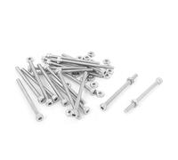 sourcing map 20 Pcs cabeza hexagonal Knurled Cap Tornillos M2 x 30 mm | Tornillos Tuercas Set