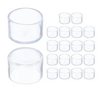 sourcing map 20 protectores de silicona para patas de silla, 32 mm, redondos, antideslizantes, protectores para patas de silla, protectores de patas de muebles para suelos de madera dura, reducen el