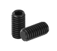 sourcing map 20 tornillos hexagonales, M6 x 12 mm, cabeza de acero de aleación, tornillos de punta plana para manijas de puertas, reparación de lámparas, color negro