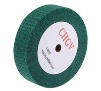 sourcing map 200mm X 50mm 240 Grano No Tejido Pulido Bruñido Rueda Nylon Alambre Estirado Abrasivo Aleta Rueda para Inoxidable Acero Cobre Verde