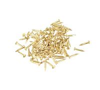 sourcing map 200Uds Diminutos Latón Clavos 1mmX8mm (DxL) Latón Tono | para Madera DIY Decorativos Imágenes Cajas Hogar Accesorios