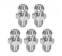 sourcing map 201 Inoxidable Acero Recto Grasa Montaje M6x1mm Rosca Hidráulico Grasa Montaje Accesorios, 5uds