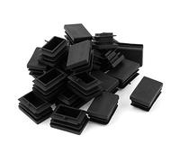 sourcing map 20mm x 30mm Plástico Rectangulo Tapa Tubo Plaquitas Extremo Ciegos 24 Piezas