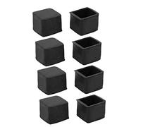 sourcing map 20mmx20mm Tapa de goma para insertar en tubo de pata de silla 8pcs