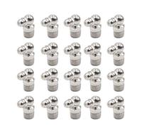 sourcing map 20Pcs 1/8" 90 Grados Ángulo Chapado En Níquel Engrasador Boquilla de Grasa Boquillas de Engrase