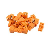 sourcing map 20pcs 300V HT3,96K 2P Bloque de Conector Borne de Terminales de Tornillo PCB Naranja con Paso de 3,96mm