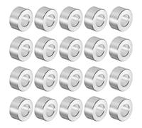 sourcing map 20Pcs Espaciador de Aluminio 5mm de Diámetro Interno, 10mm de Diámetro Externo, 5mm de Longitud, Acabado Liso, Espaciador Redondo para Tornillos, Pernos y Barras M5
