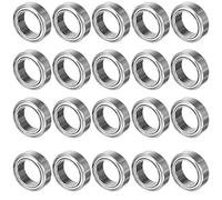 sourcing map 20pcs MR128ZZ 8mmx12mmx3.5mm Rodamiento rígido de bolas en miniatura con doble blindaje