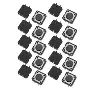 sourcing map 20Pcs tacto momentáneo táctil interruptor de botón 12x12x4.3mm