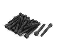 SOURCING MAP 20pcs Tornillos de cabeza cilíndrica con hexágono interior negro M5 x 40mm 12,9 acero de aleación