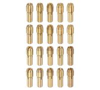 sourcing map 20uds 0,5-3,2mm Latón Taladro Mandriles Mini Eléctrico Amoladora Rápido Cambio Taladro Portataladros taladros Juegos para Giratorias Herramientas, 4,8mm Vástago Diámetro