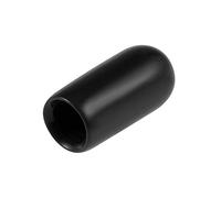 sourcing map 20uds Caucho Extremo Tapas 5mm ID Vinilo Redondo Extremo Tapa Cubierta Tornillo Rosca Protectores Negro