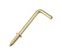 sourcing map 20uds Ganchos de ojal de tornillo autorroscante 2.1" Dorado | Gancho colgador de tornillo con placa