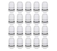 sourcing map 20Uds M12x1.5 Cable Abrazadera 2mm-5mm Cable Agujero Blanco