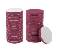 sourcing map 24 almohadillas de estropajo de grano 400 de 3 pulgadas, cepillo eléctrico de aro y bucle, disco de acondicionamiento de superficie para limpieza del hogar, cocina, color rojo