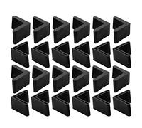 sourcing map 24 pcs Almohadillas De Goma Cubre Pie De Mueble Negro 30x30mm