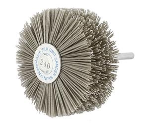 sourcing map 240 Cepillos herramienta de rectificado con vástago de 6mm de diámetro 82mm cabeza nailon abrasivo de grano