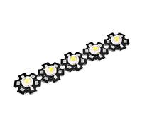 sourcing map 280-350mA 1W LED Chip Bombilla COB Luz Perlas Cálido Blanco Súper Brillante Alta Potencia para Luz Inundación 5uds