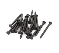 sourcing map 2mmx25mm Carbono Acero Punta Extremo Hormigón Cemento Clavo Negro 20Uds