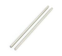 sourcing map 2pcs 3mm diámetro de acero inoxidable modelo diy varilla redonda de barras 90mm largo