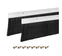 sourcing map 2Pcs Cepillo de Puerta para Hogar 1000mm L x 115mm W Plata