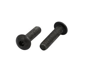 sourcing map 2Pcs M5X20mm Tornillo De Rosca Inversa De Izquierda A 10.9 Grados De Cabeza Hexagonal Negro