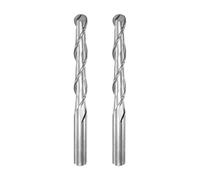 sourcing map 2uds Bola Nariz Extremo Molino 6mm Diámetro 42mm Corte Longitud 6mm Vástago Alta Velocidad Acero 2 Flautas Espiral Recorte CNC Enrutador Brocas