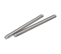 sourcing map 2uds M12 X 150mm Completamente Roscada Varilla 304 Inoxidable Acero Derecha Mano Roscas