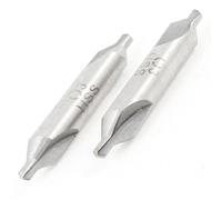 sourcing map 3 mm x 8 mm x 50 mm doble composición broca HSS A Propinao Centro de Bits de grises de 2 PC
