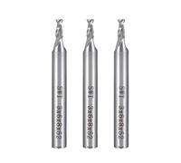 sourcing map 3 piezas de 6 mm de vástago de 3 mm x 8 mm de punta plana y recta de Taladro de Metal de Taladro de Metal CNC Router Bits 2 Flauta