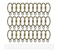 sourcing map 30 anillos de cortina con ojal, ojales de metal inoxidables con gancho ajustable de 38 mm de diámetro interior para barras de cortina, cortinas colgantes, ropa, sombreros, toallas, color