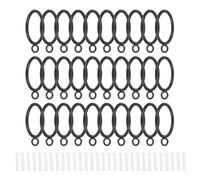 sourcing map 30 anillos de cortina con ojal, ojales de metal inoxidables con gancho ajustable de 38 mm de diámetro interior para barras de cortina, cortinas colgantes, ropa, sombreros, toallas, color