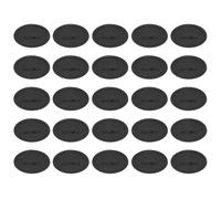 sourcing map 30 Piezas de Bases de Goma para Vasos de Sublimación, Base de Silicona para Vasos, Base Protectora Antideslizante de Silicona con Adhesivo para Vasos Rectos, Negro 65mm