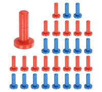 sourcing map 30 tapones de extremo de 6,5 mm / in in de conexión rápida para sistema de ósmosis inversa de filtro RO rojo y azul