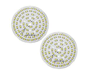 sourcing map 300mA 36W 72 LED 5730 Surface Mounted Devices LED Chip Módulo Aluminio Tablero Puro Blanco Súper Brillante 115mm Dia 2uds