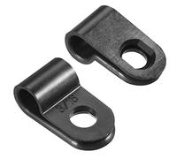 sourcing map 300pcs Abrazadera de Cable Tipo R de Nylon Organizador de Cable de clips de gestión de cable negro de 4,8 mm UC-0.5