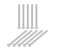 sourcing map 304 Inoxidable Acero Máquina Tornillos, 20uds M3x45mm Ranurada Transmisión Unión Cabeza Tornillo Pernos