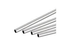 sourcing map 304 Inoxidable Acero Redondo Tubo 3mm OD 0,2mm Pared Grosor 300mm Longitud 4uds