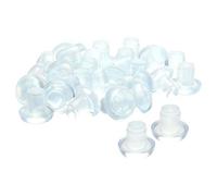 sourcing map 30pcs Topes Claros Suaves Parachoques Se Deslizan Tapa 8mm