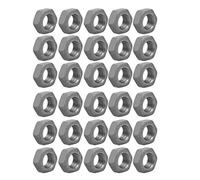 sourcing map 30Pcs Tuerca Hexagonal Izquierda Rosca M10 1mm Métricos de Acero Al Carbono