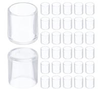 sourcing map 32 protectores de silicona para patas de silla, 14 mm, redondos, antideslizantes, protectores para patas de silla, protectores de patas de muebles para suelos de madera dura, reducen el