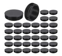 sourcing map 36 tapones redondos de plástico, tapones negros de 22 mm para patas de muebles, protección deslizante para silla, sofá, mesa, estante