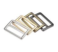 sourcing map 38,6mm (1,52") Plano Metal Deslizante Correa Ajustable Hebilla 4 Colores 4uds