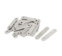 sourcing map 38mm x 8mm plana de esquina Abrazadera soportes rectos Zurcidura reparación Placas 20PCS